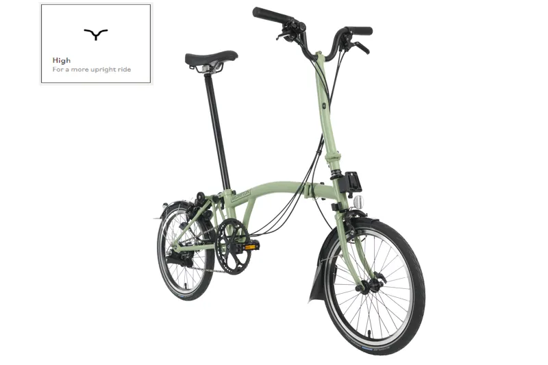 Brompton C Line Explore Folding Bike 2023 in Matcha Green-5